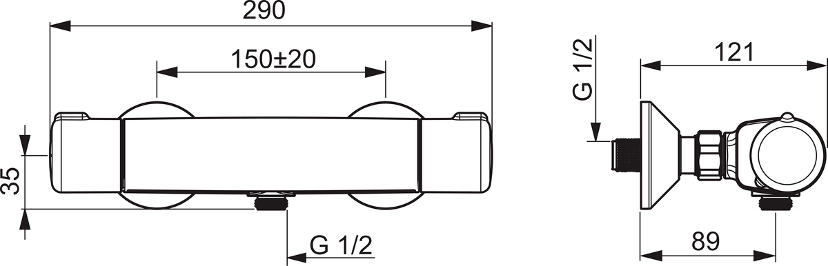 Oras 7460X Смеситель для душа 7460X Nova Хром  - Вид №4