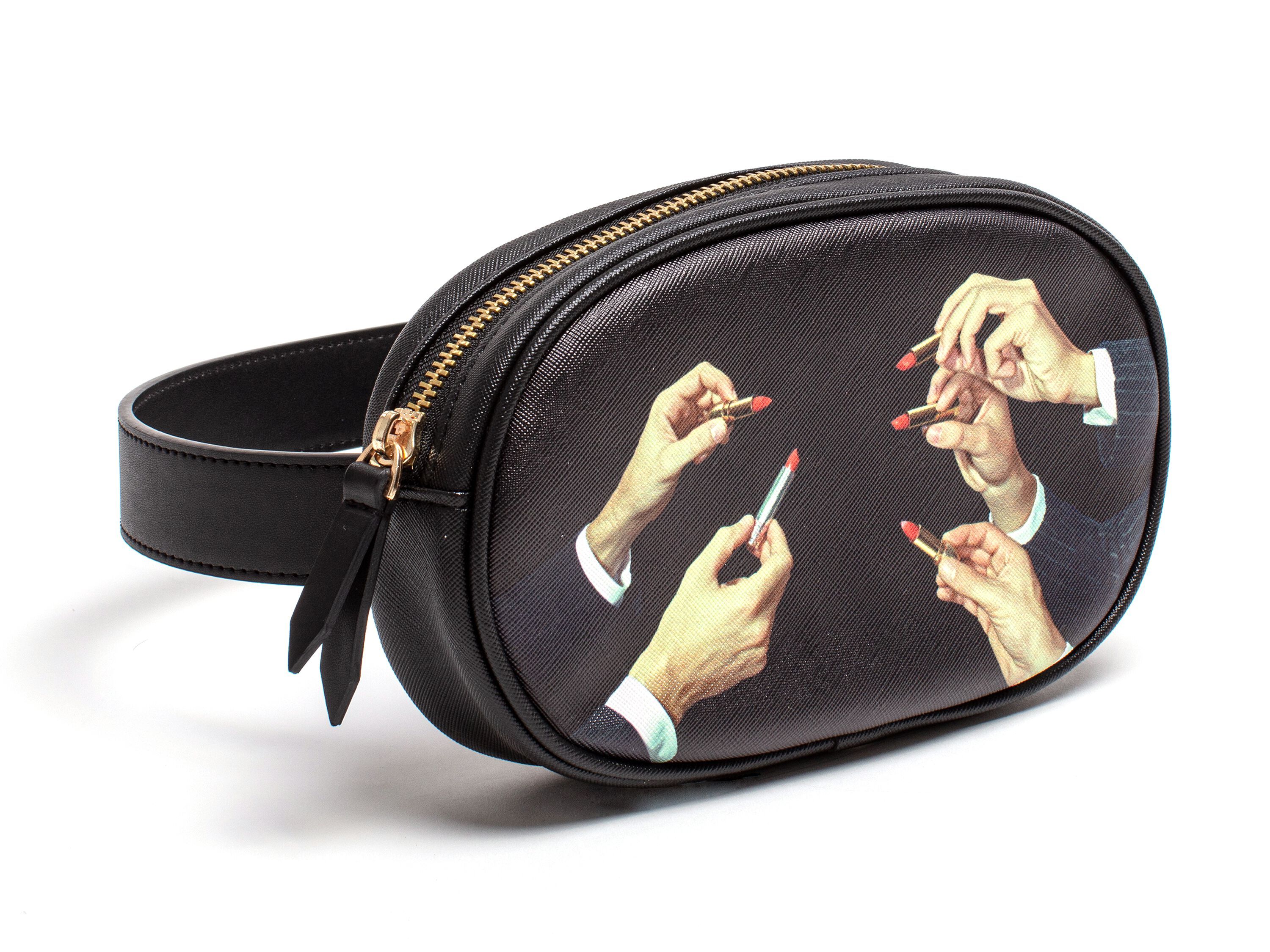 Сумка из синтетического материала Seletti LIPSTICKS BLACK ARCH-00143499 - Вид №1