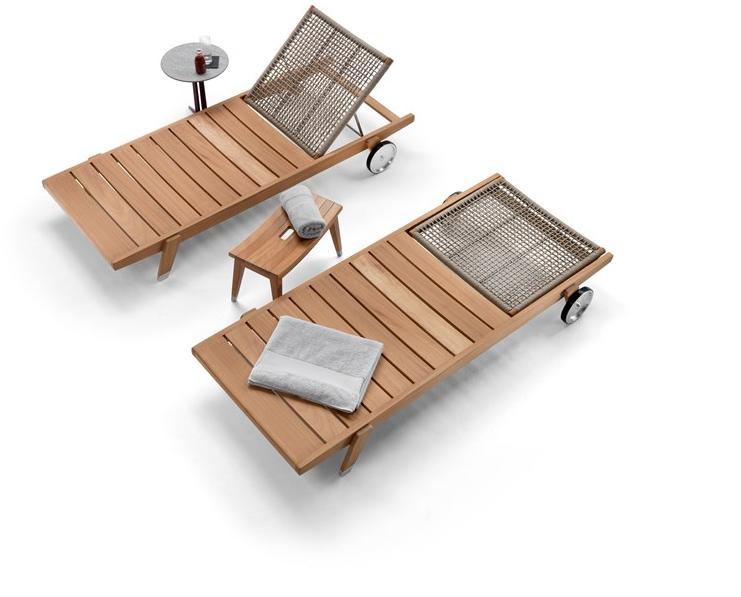 Flexform Садовая кушетка Iroko на колесиках Hora sexta sun-id-1512036 - Вид №1