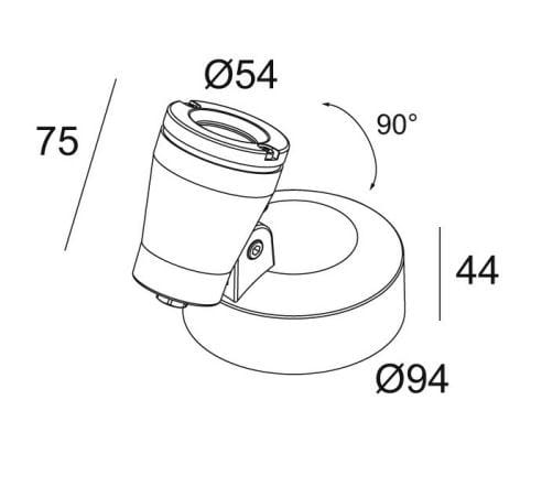 Регулируемый светодиодный наружный прожектор Deltalight Kix ARCH-00047247 - Вид №3