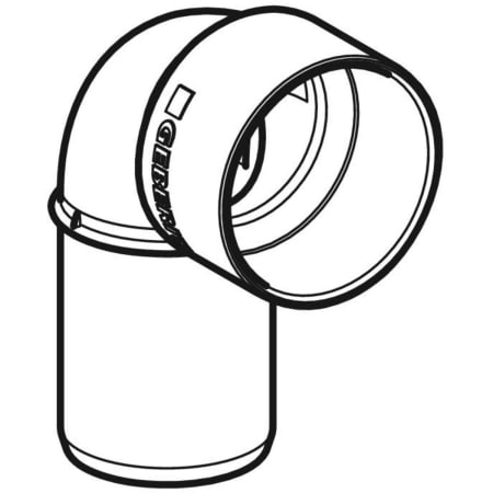 390.083.14.1 Соединительное колено Geberit Silent-PP 90° Geberit  - Вид №1