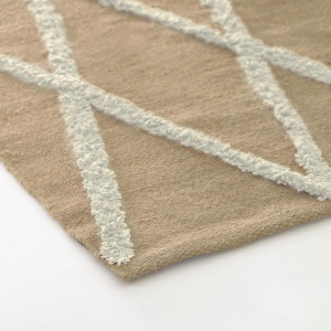 108439 Ковер из натурального и белого джута и хлопка 70 x 140 см La Forma Abena