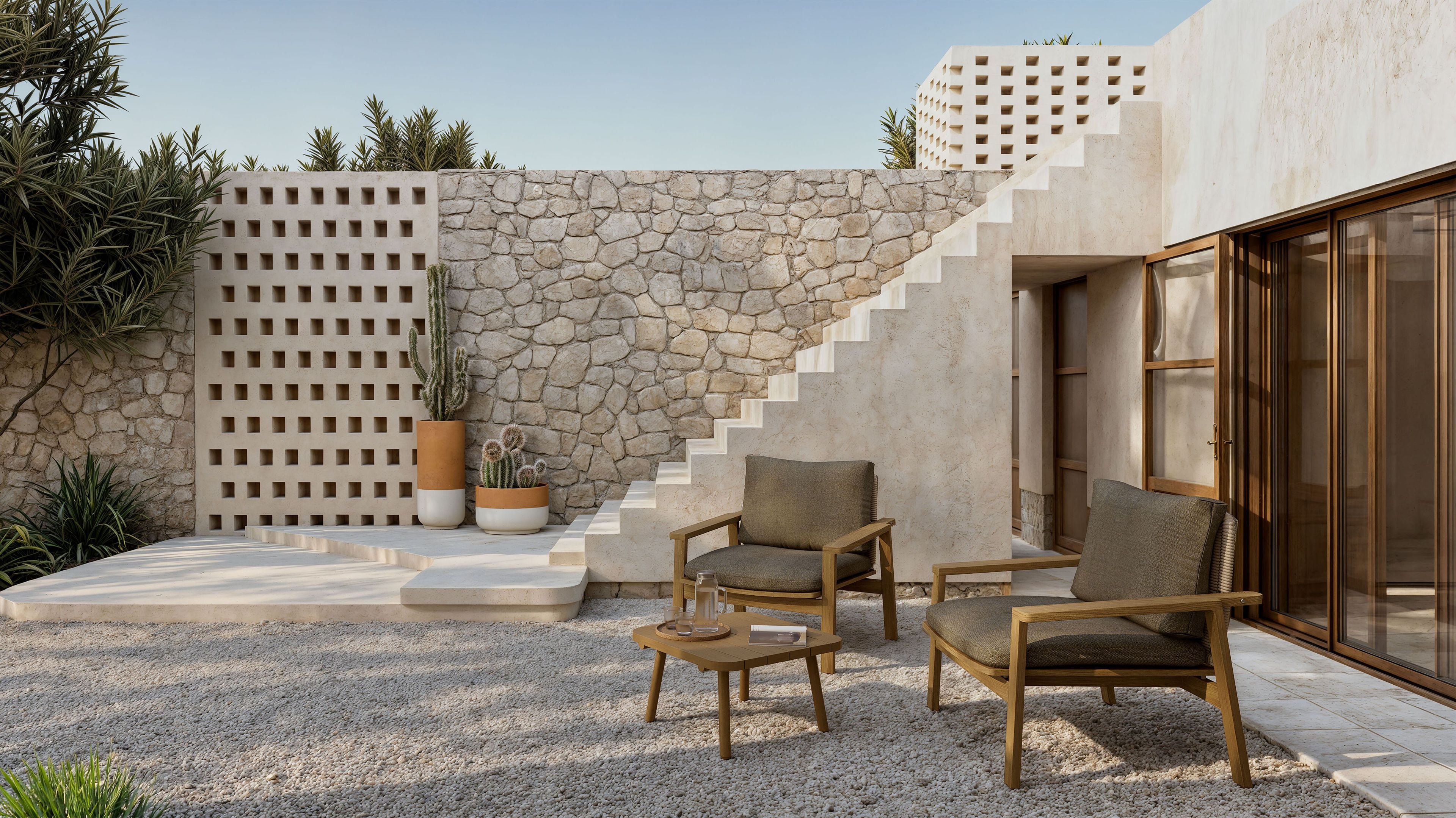 Садовое кресло из тикового дерева с подлокотниками YAAZ Denk ARCH-00026564 - Вид №2