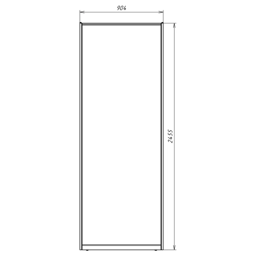 Дверь-купе KONSENSA 244.5x90.4 см МДФ цвет белый профиль матовое серебро STLM-2131543 - Вид №12