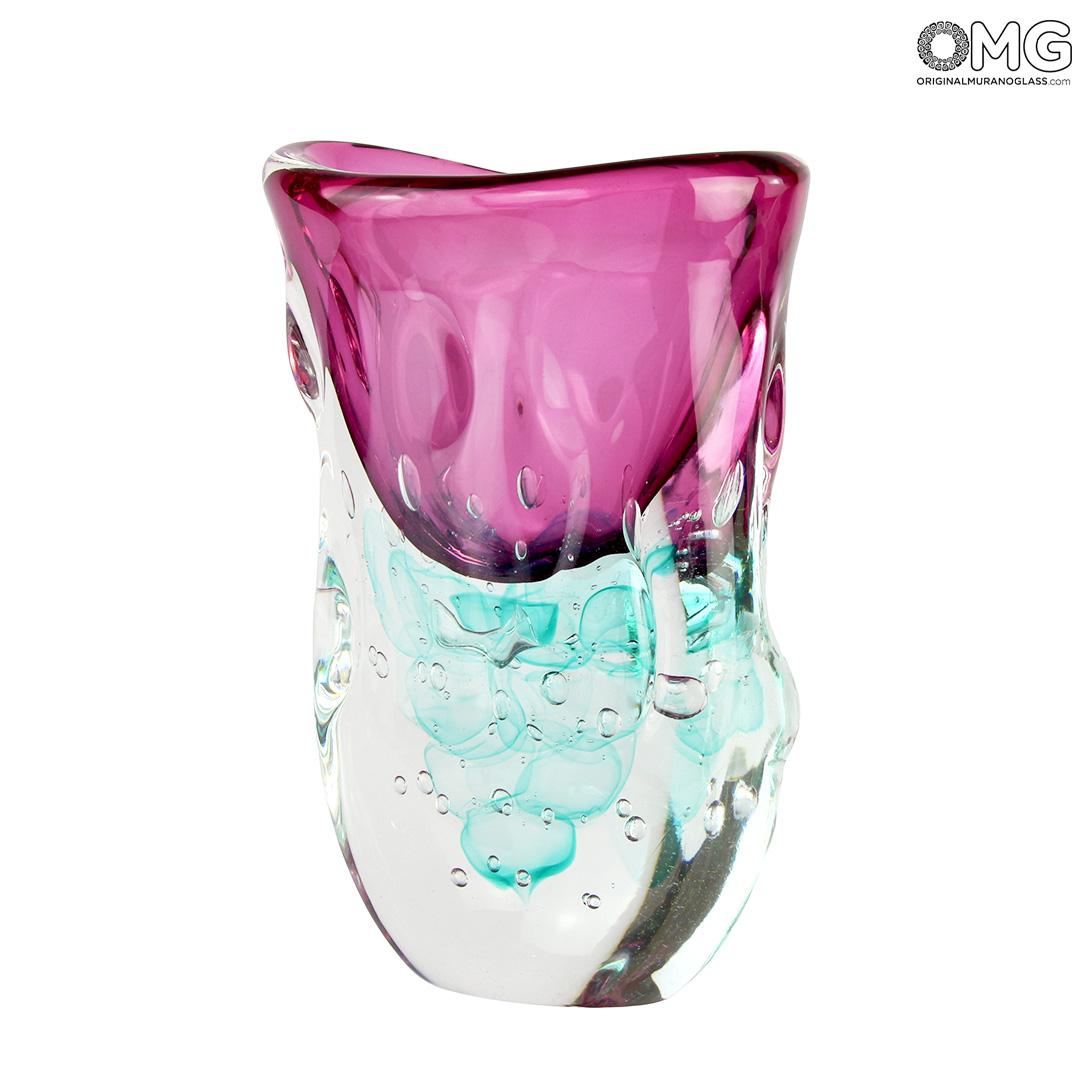 4503 ORIGINALMURANOGLASS Ваза Медуза - сиреневая - соммерсо - муранское стекло OMG 14 см  - Вид №1