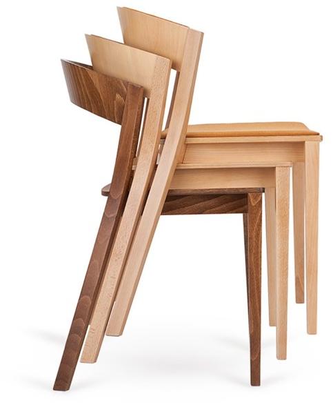 Paged Штабелируемый деревянный стул с открытой спинкой sun-id-1465798 - Вид №3