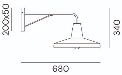 Il Fanale Бра из железа с фиксированным кронштейном Officina 268.03.ff / 268.04.ff - Вид №3