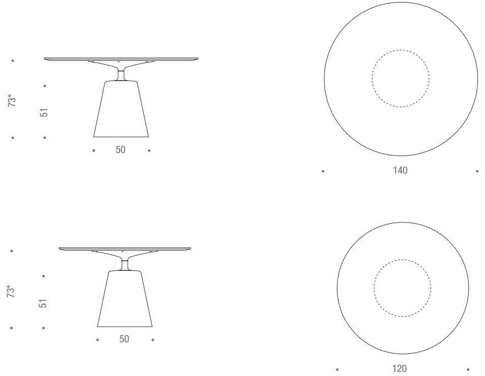 MDF Italia Круглый деревянный стол sun-id-1344602 - Вид №7