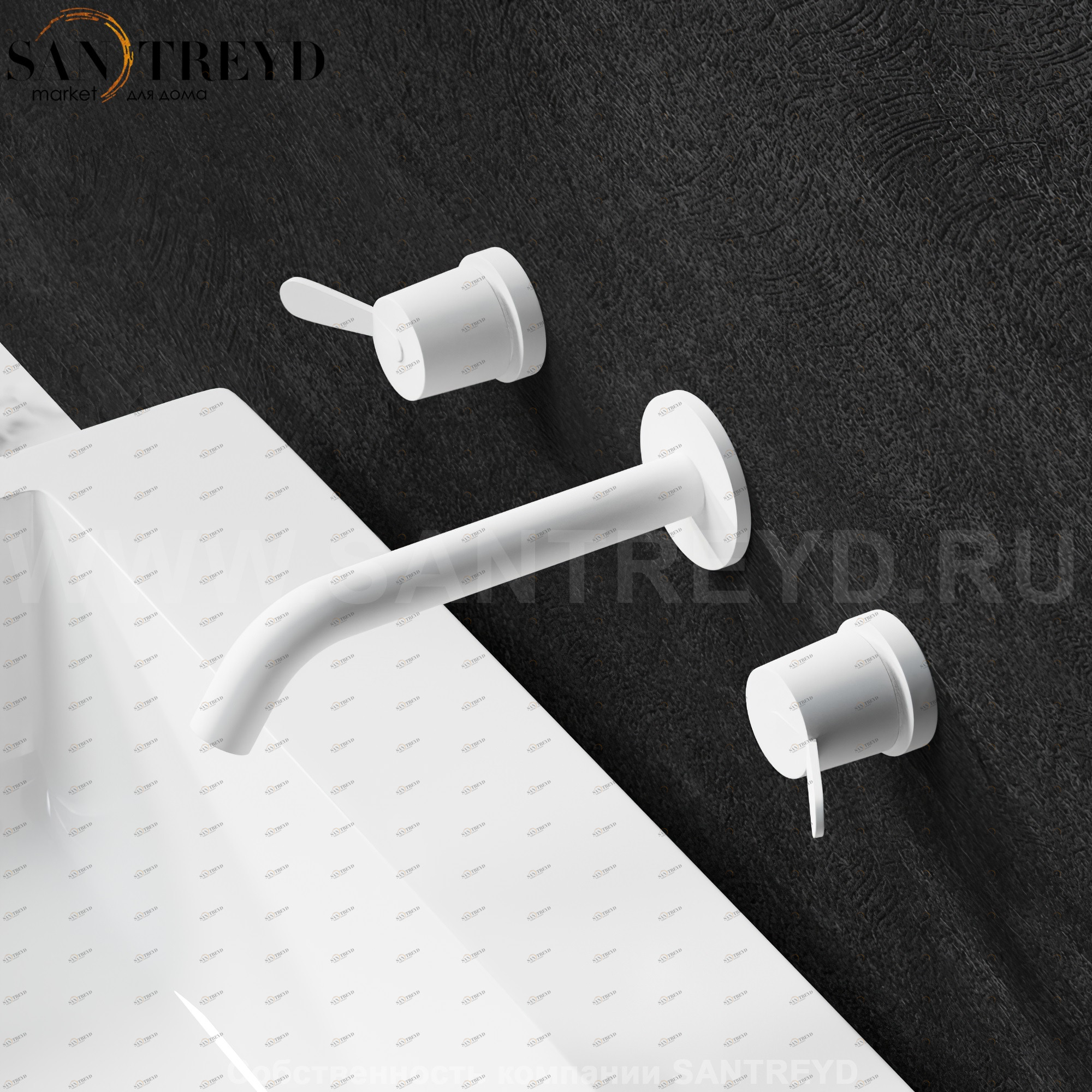 Смеситель FEZ 200 мм для раковины белый матовый Agape ARUB120200CZ