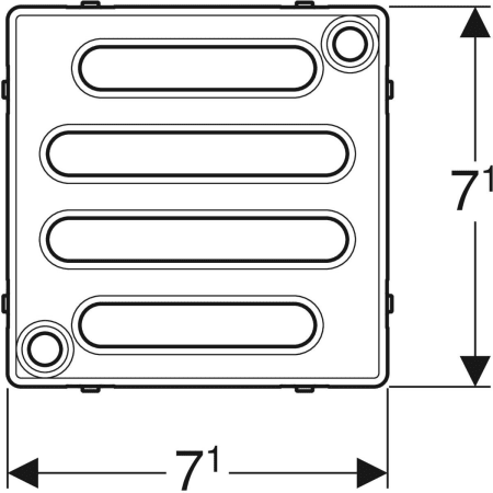 154.310.00.1 Решетка Geberit с креплением на винтах, 8 х 8 см Geberit  - Вид №2