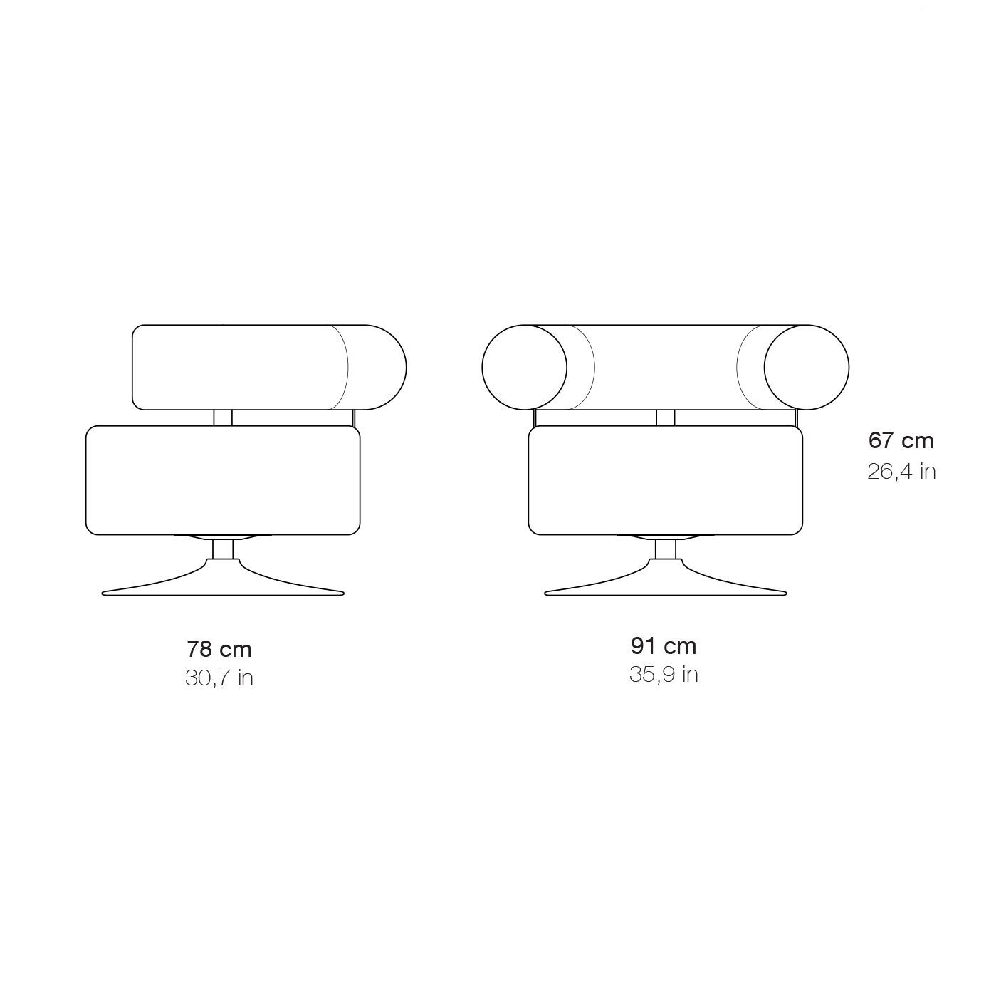 Ткань поворотный стул с подлокотниками Branca Lisboa GOMO ARCH-00053643 - Вид №15