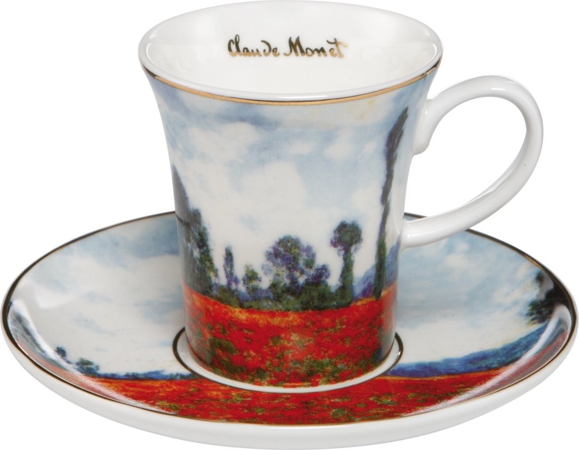 10638379 Goebel Чашка с блюдцем "Маковое поле" 0.1 MONET Фарфор 