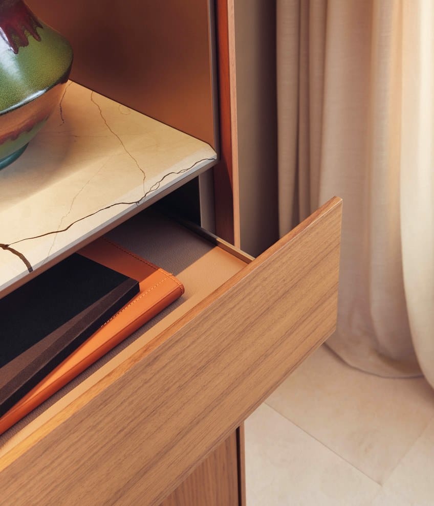 Низкий деревянный шкаф для телевизора с ящиками Poliform код ARCH-00114918 - Вид №5