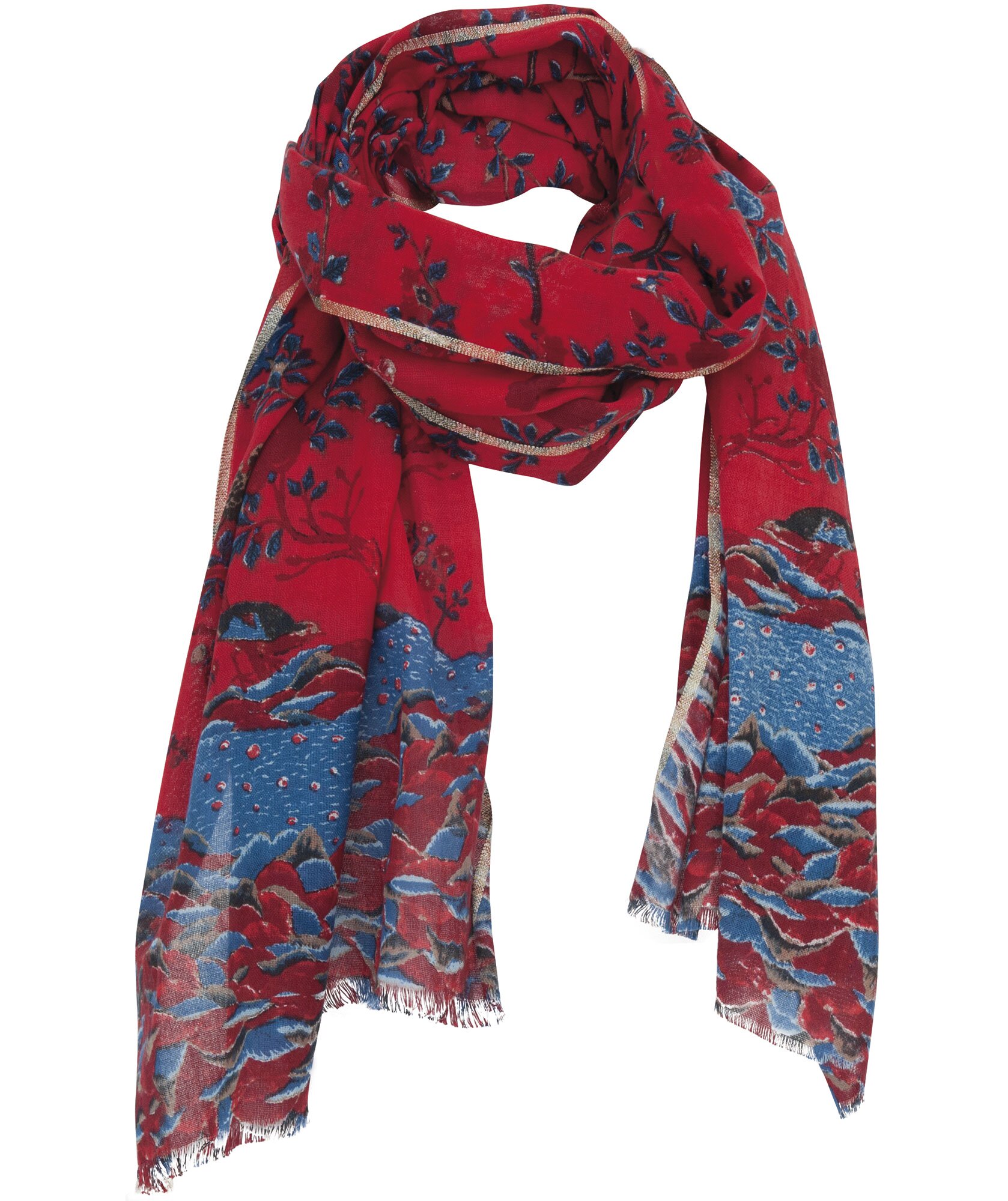 LORIENT_R Шаль 50/180 99% хлопок 1% люрекс PETRUSSE Santreyd 