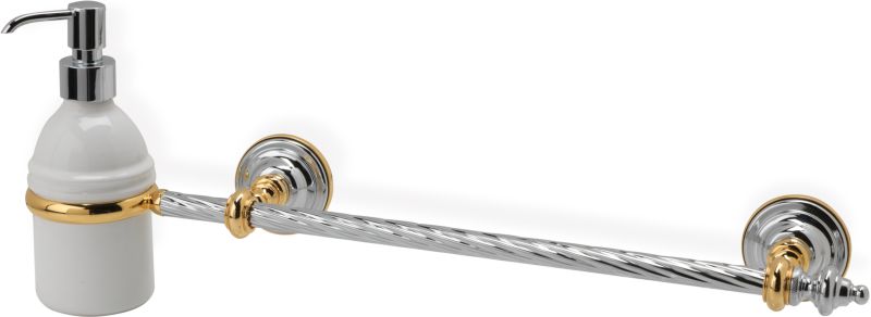 G69D(25) Stil Haus Giunone, полотенцедержатель + керамический дозатор, цвет бронза