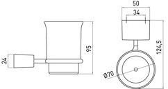 Emco Bad Настенный стеклянный держатель для зубных щеток Logo2 sun-id-1449774 - Вид №2