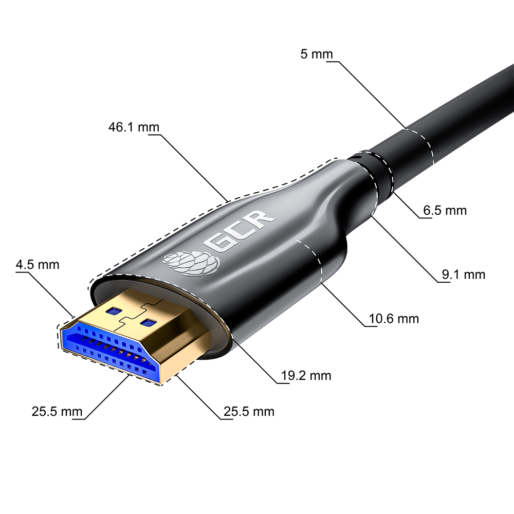 GCR-52436 Gcr кабель 40m оптический hdmi 2.1 8k 60hz, для подключения smarttv, appletv, xbox series x, ps5, Greenconnect Santreyd  - Вид №1