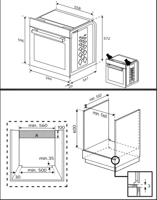 5499272 Духовой шкаф электрический Hotpoint FE9 831 JSH BLG + Варочная поверхность индукционная Hotpoint HB 1560S NE STDN-0015135 - Вид №12