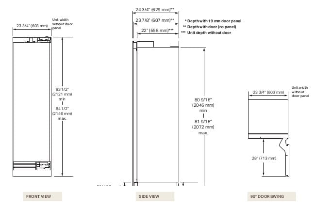 Винный погреб в колонне 24" SKS | Signature Kitchen Suite SKSCW242RP ARCH-00050423 - Вид №6
