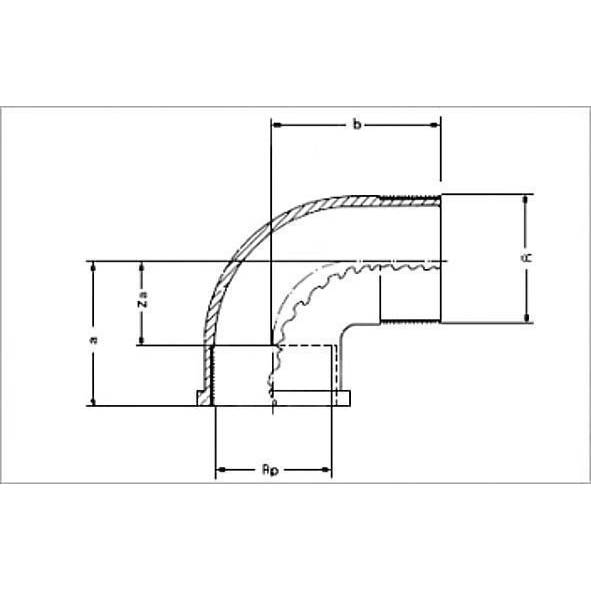1309212 SANHA 3092 PURAFIT угол 90° ВР-НР 1/2 мм  - Вид №1
