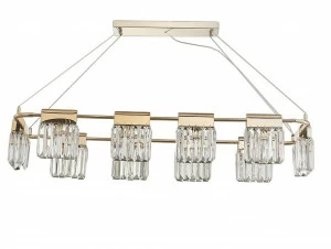 Люстра хрустальная подвесная золото 10 ламп Newport 4210/C NEWPORT ДИЗАЙНЕРСКИЕ 00-3834283 Золото;прозрачный