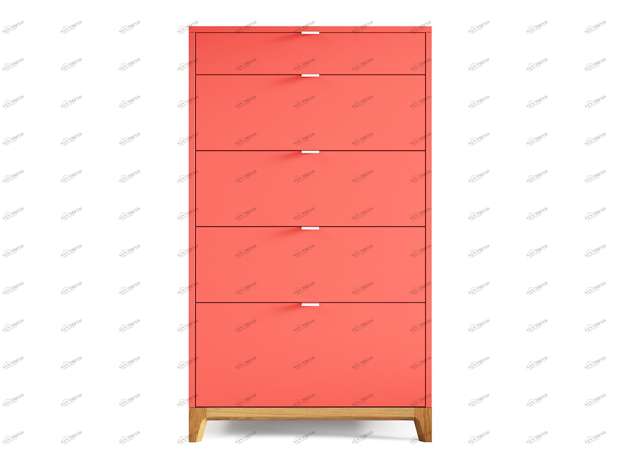 Комод высокий красный Case THE IDEA ДИЗАЙНЕРСКИЕ 209966 Розовый 