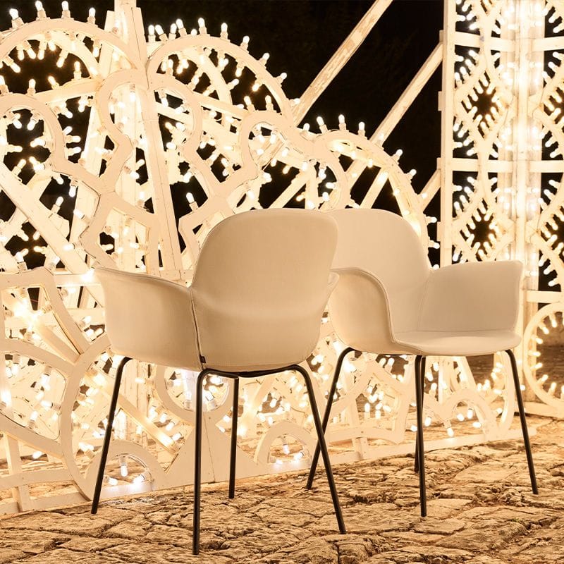 Кожаный стул с подлокотниками Natuzzi Italia Poly ARCH-00021479 - Вид №1