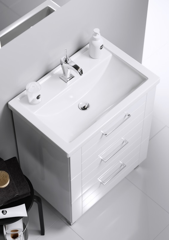 Манчестер Тумба под умывальник на ножках, цвет белый, MAN01073 AQWELLA Manchester 4620008197746 - Вид №2