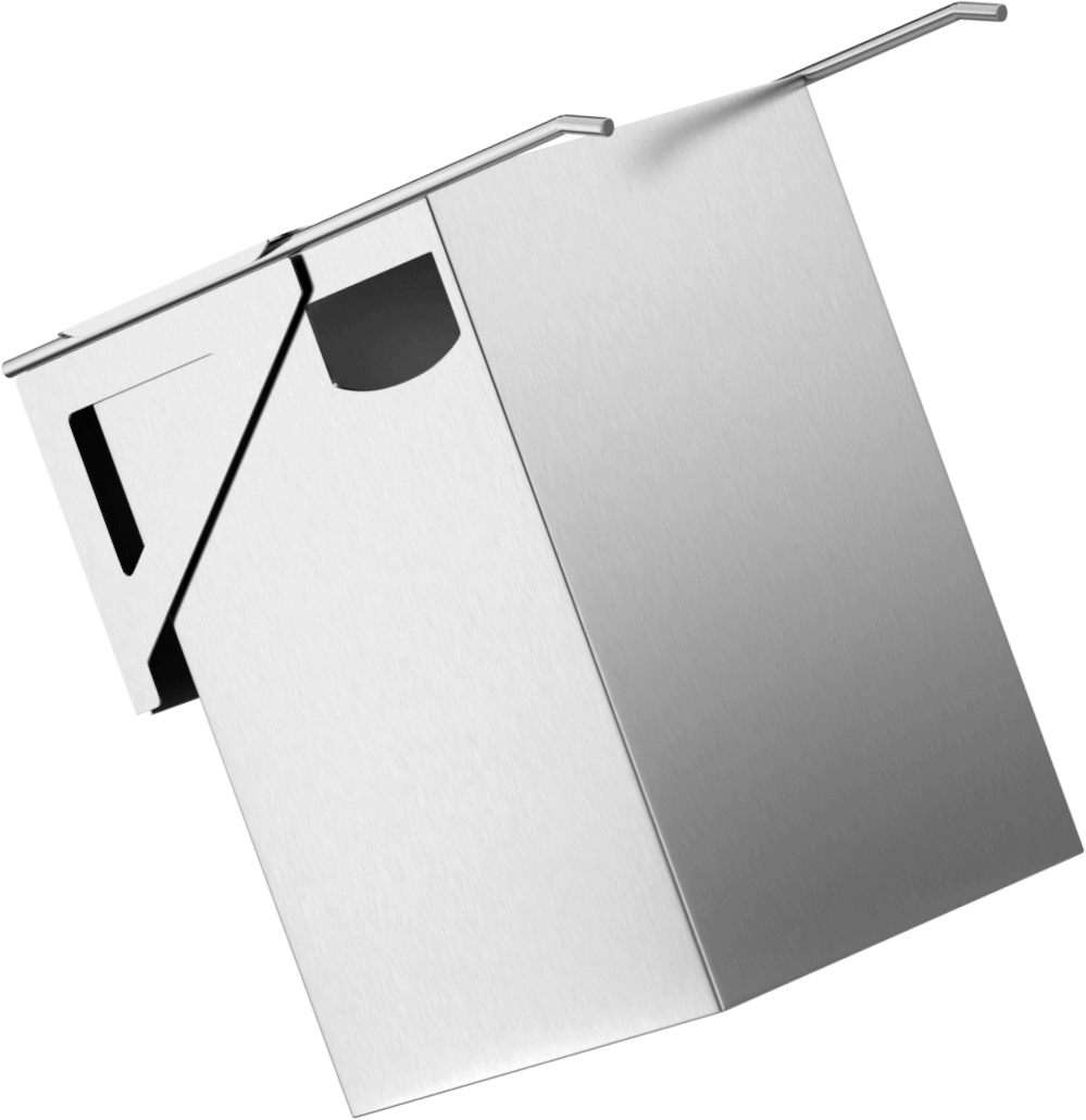 P775-S Мусорное ведро из нержавеющей стали под столешницу объемом 40 л с настенным держателем