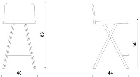 Ozzio Italia Высокий кожаный табурет  S523  - Вид №3