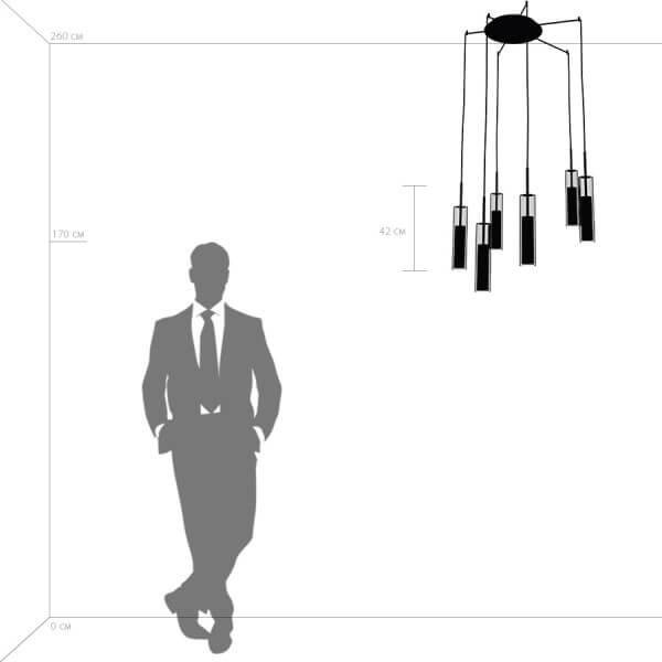 Подвесная люстра Lightstar Cilino 756064 LIGHTSTAR ДИЗАЙНЕРСКИЕ, CILINO 118162 Хром  - Вид №1