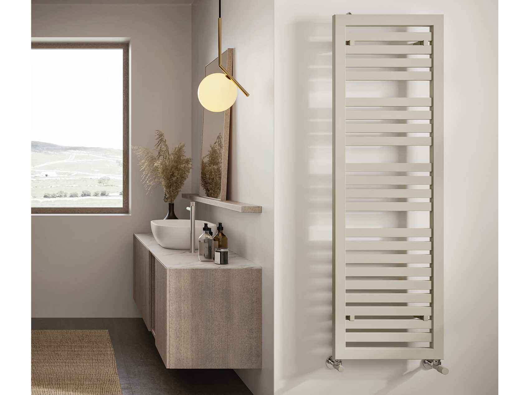 Настенный стальной радиатор для ванной комнаты Irsap ODDO ARCH-00103280