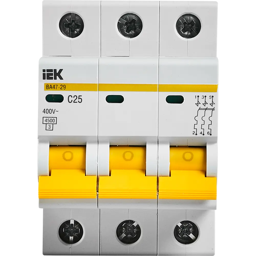 Выключатель автоматический IEK ВA47-29 3 полюса 25 A 11875347 STLM-2149448  - Вид №2