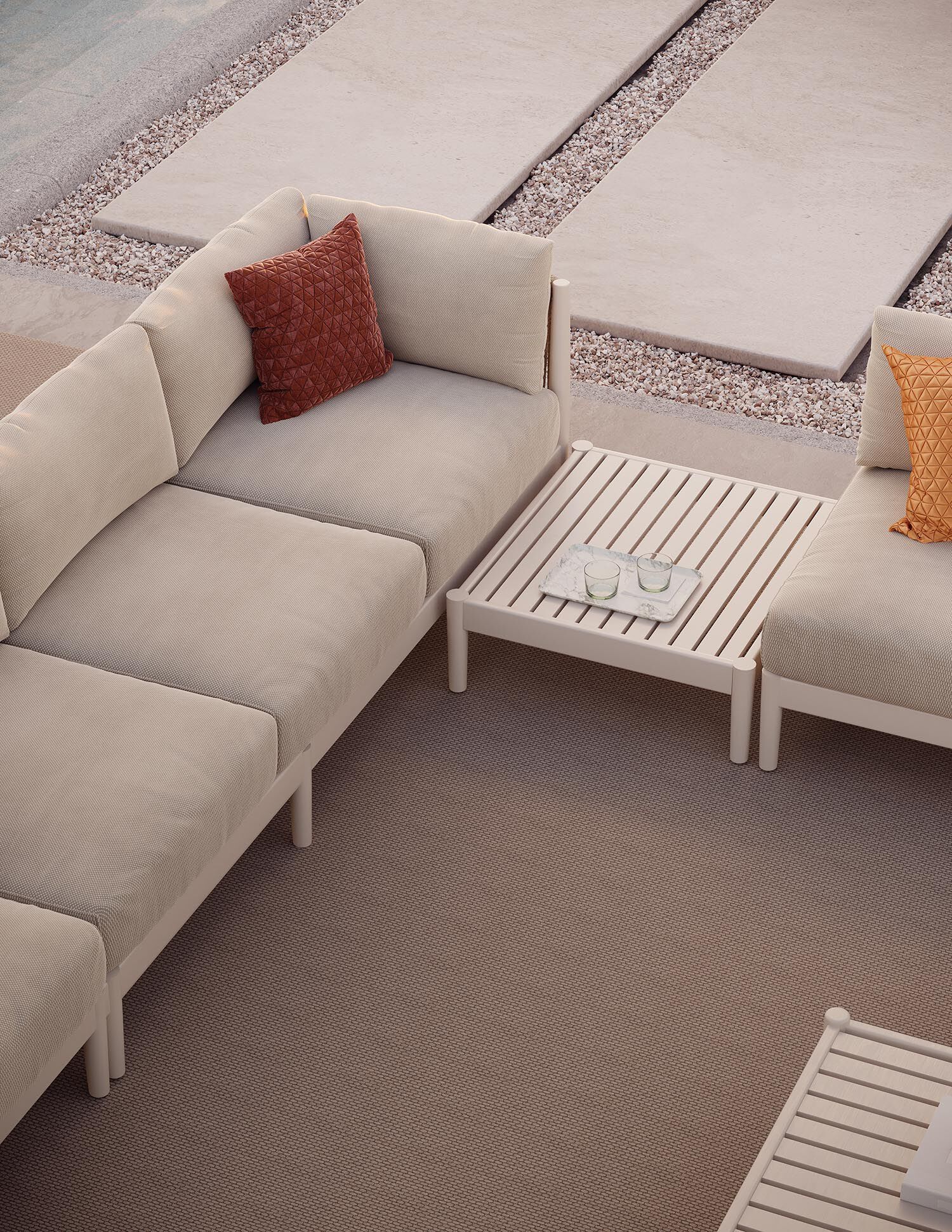 Алюминиевый квадратный садовый столик с порошковым покрытием Walters Georgica Aluminium ARCH-00039307 - Вид №9