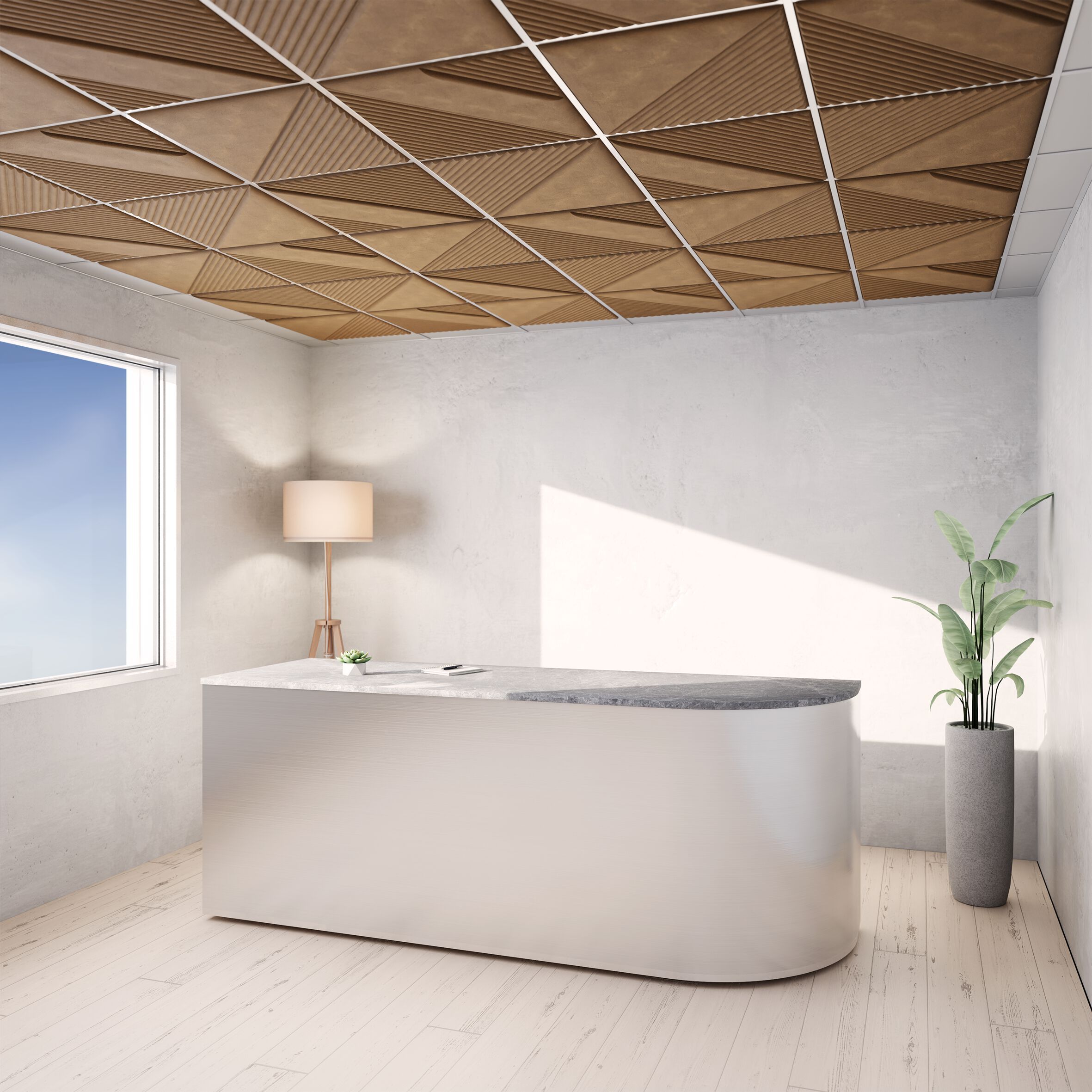 Рециркулированная акустическая панель из полиэфирного волокна Isolspace OBLIQUE ARCH-00052749 - Вид №8