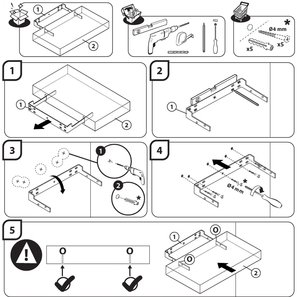 Полка настенная Spaceo Agata 60x23.5 см МДФ цвет синий STLM-2152680 - Вид №9