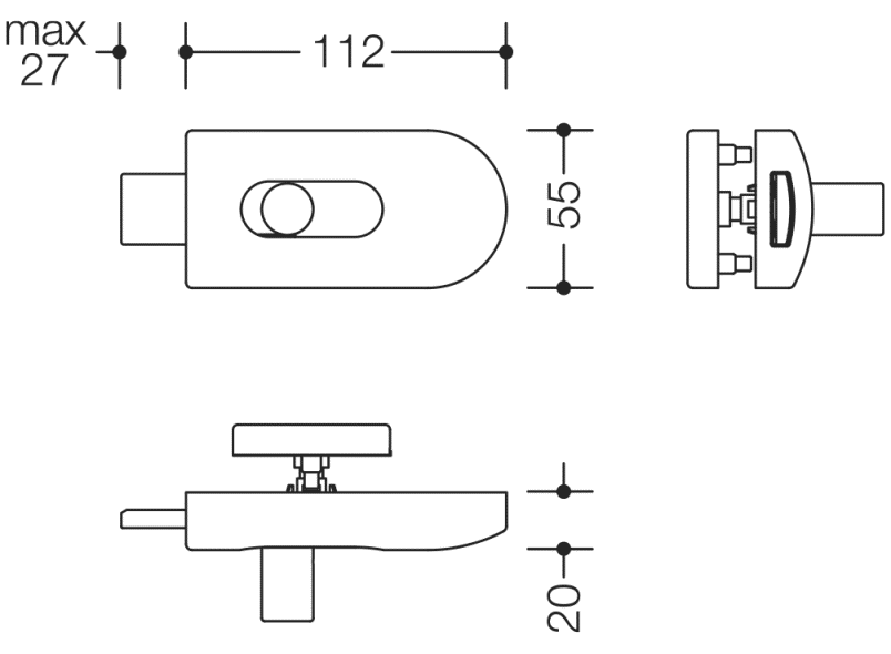 850.300 запирание HEWI System 111 | Polyamid  - Вид №1