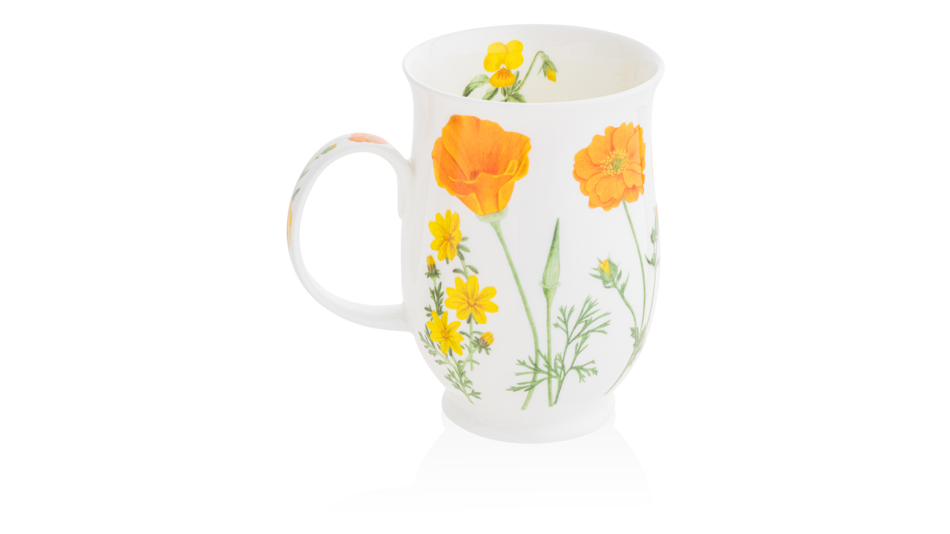10671212 Dunoon Кружка Dunoon "Желтые цветы.Саффолк" 310мл Фарфор костяной  - Вид №3