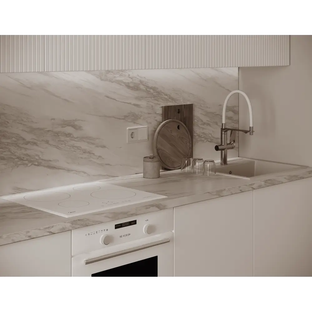 Столешница DELINIA Браун Стоун - теплый мрамор для уютной кухни 60x240 см 85342428 STLM-0061966 - Вид №7