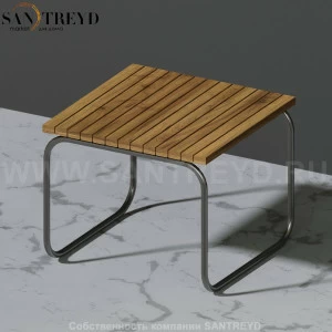 Effegibi BODYLOVE Скамейка для ног из тика на ножках из окрашенной стали HA65100025