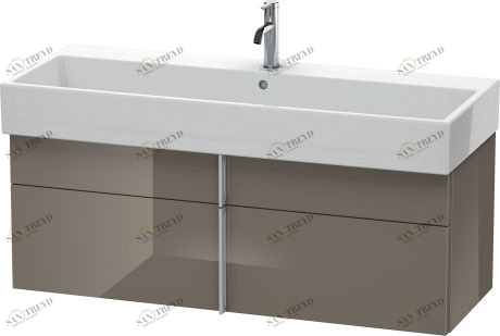 VA650908989 Тумбочка подвесная Vero Air #VA6509 1184 x 431 мм Фланелево-серый глянцевый лак Duravit
