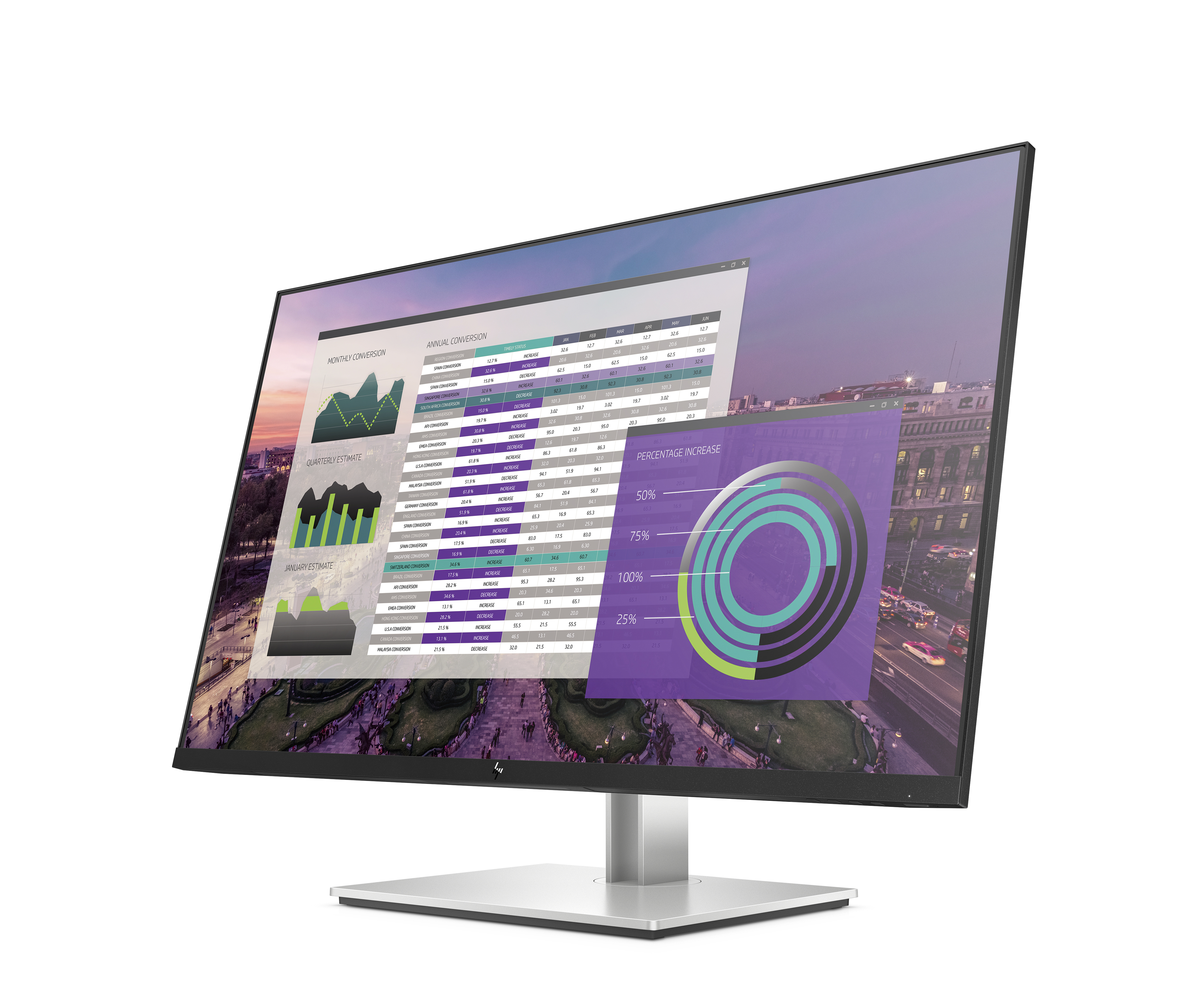 5DP31AA#ABB elitedisplay e324q monitor 31,5" qhd 2560x1440 ips 350nits 16:9 usb-c dp hdmi vga 4*usb 3.1 heiht tilt swivel pivot 3-3-0 HP HP EliteDisplay Santreyd  - Вид №1