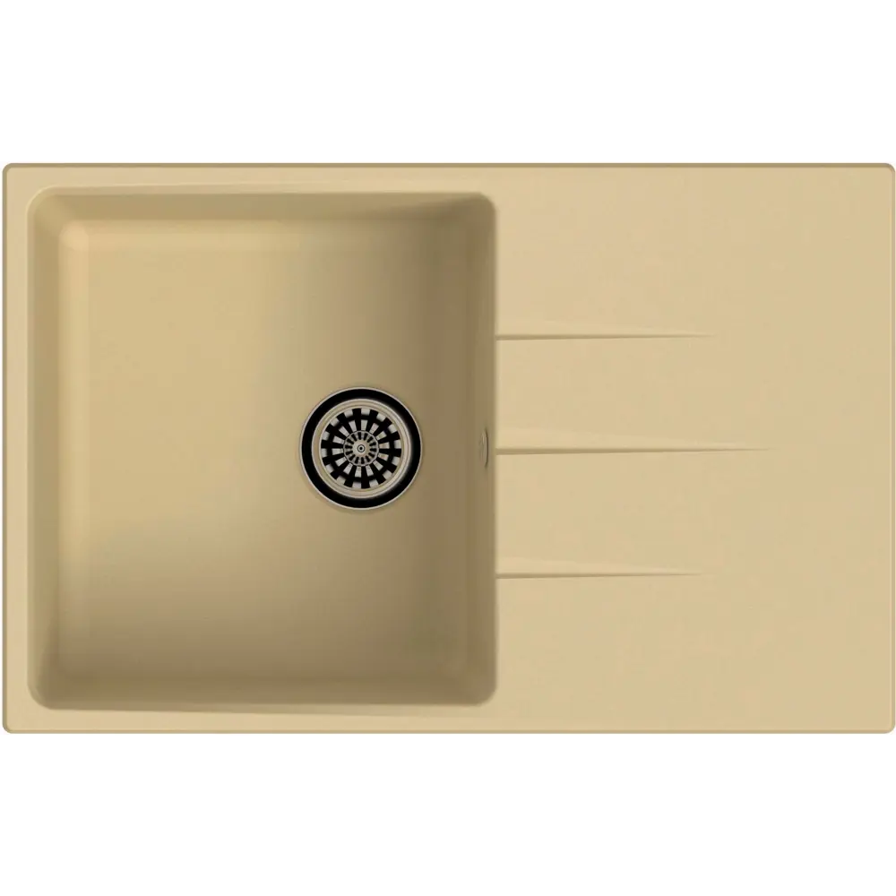Мойка врезная Delinia LM1 прямоугольная 49.3x77.2 глубина 20 см кварц цвет бежевый STLM-2064378 - Вид №6