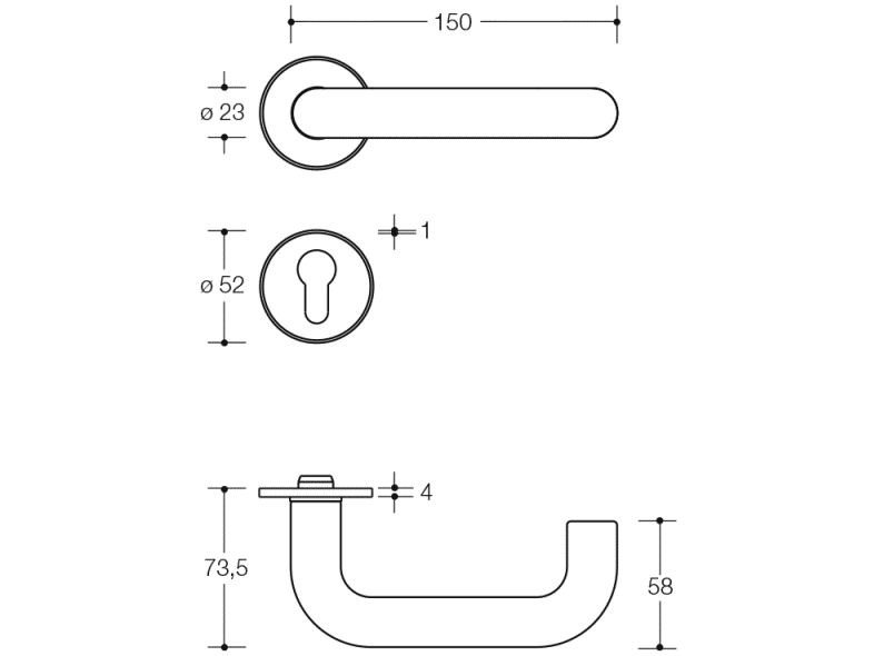 111PBIX11230 комплект противопожарной защиты HEWI Beschläge für Innentüren  - Вид №4