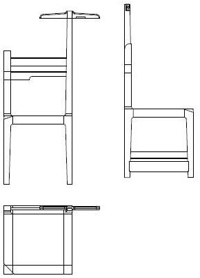Morelato Стул ясеня / подставка для камердинера Contemporaneo Art. 5199/f - Вид №2