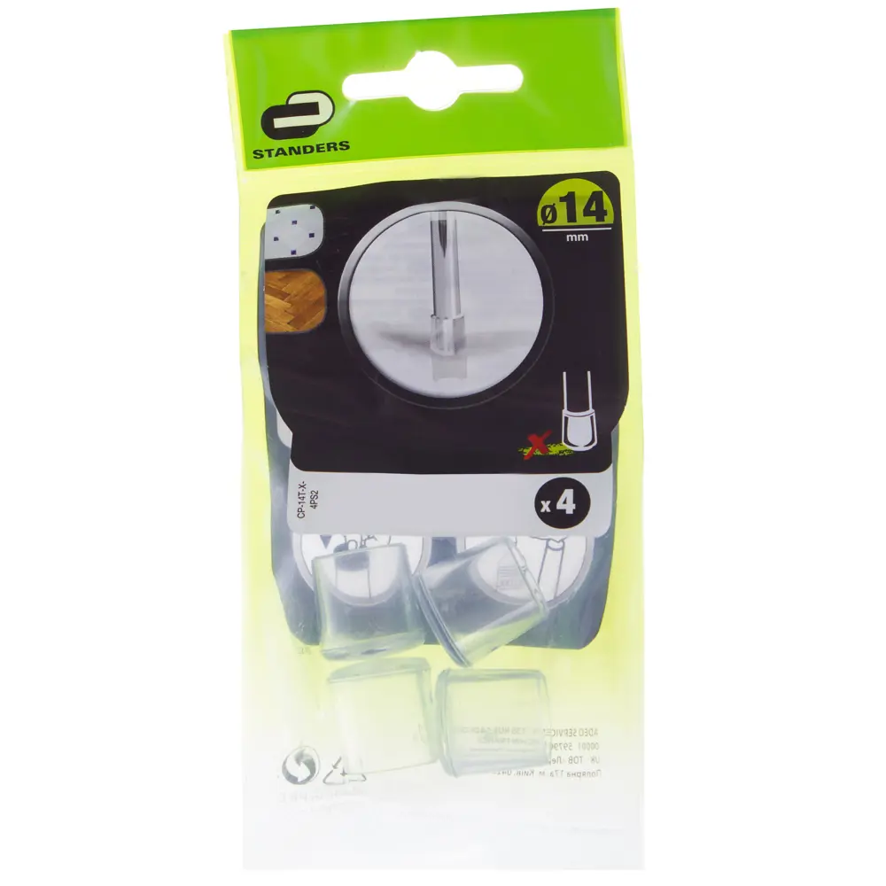 Насадки Standers 14 мм круглые пластик цвет прозрачный  4 шт STLM-2172391 - Вид №2