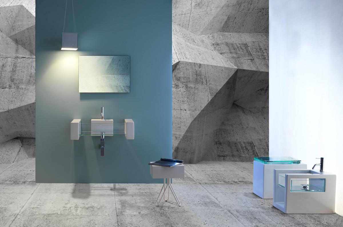 GLLACOL120FS0 Напольная раковина стоящая GSG CERAMIC GLASS - Вид №4