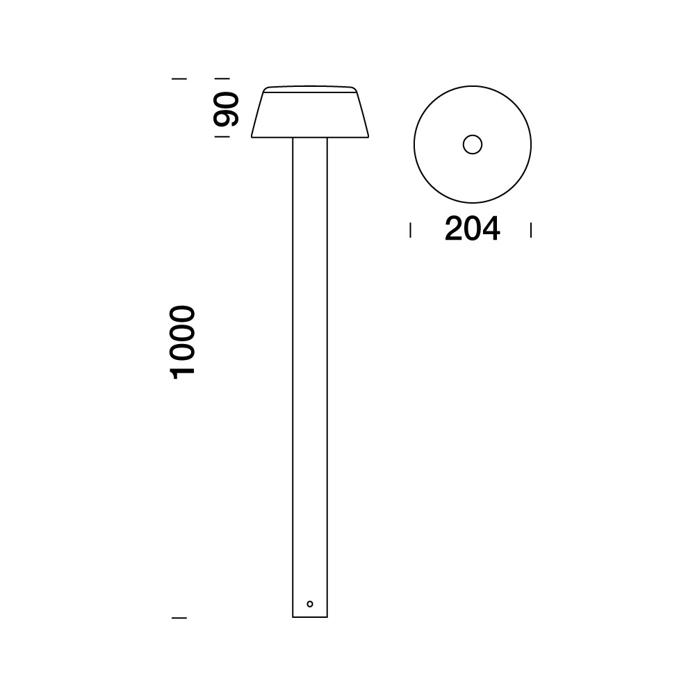 2046119 Мобильный светильник Platek FONT paletto  FONT h. 1000 mm - 4 LED 3000K 180° Street optic  - Вид №10