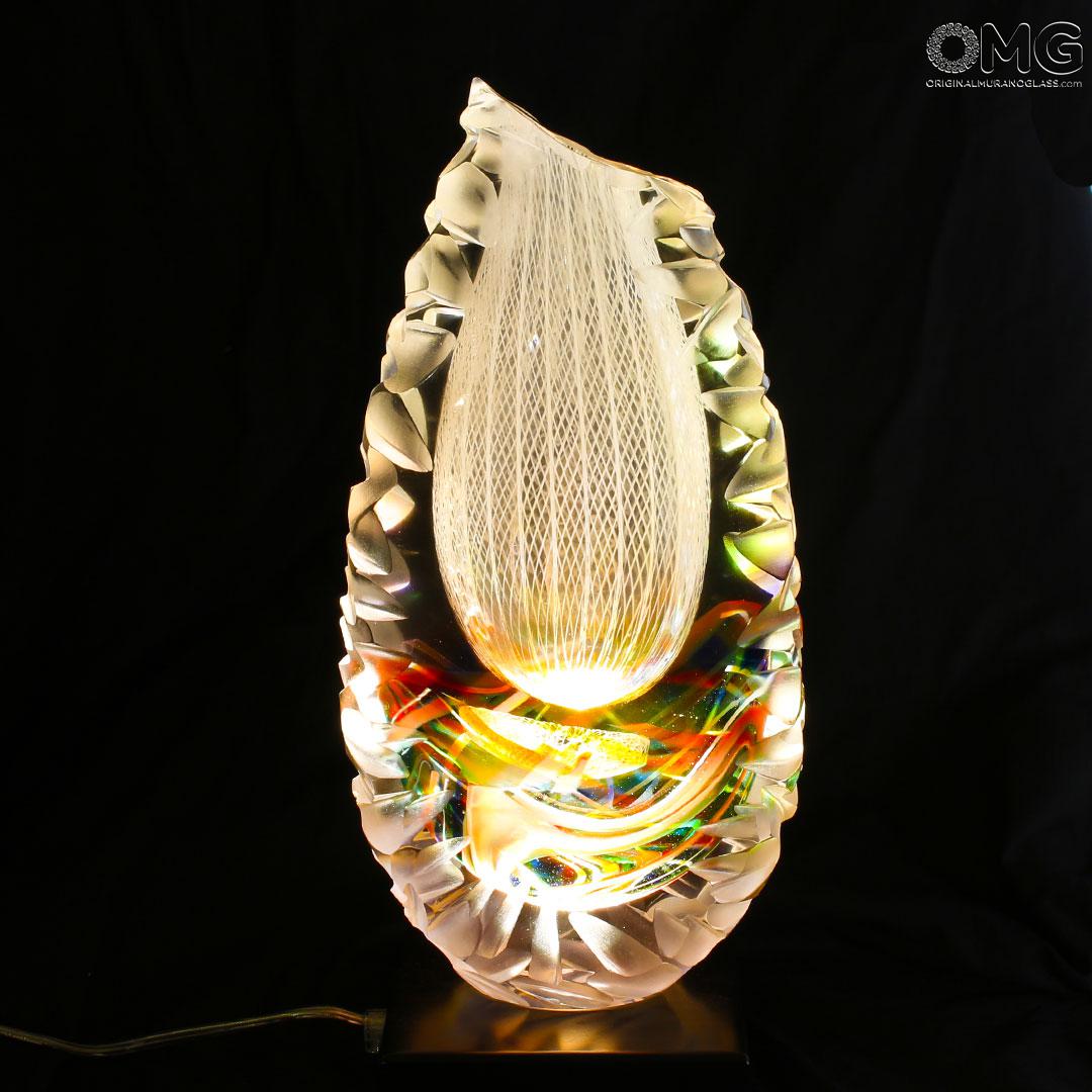 4782 ORIGINALMURANOGLASS Ваза Баттерфлай - Афро Челотто - муранское стекло OMG 17 см  - Вид №1