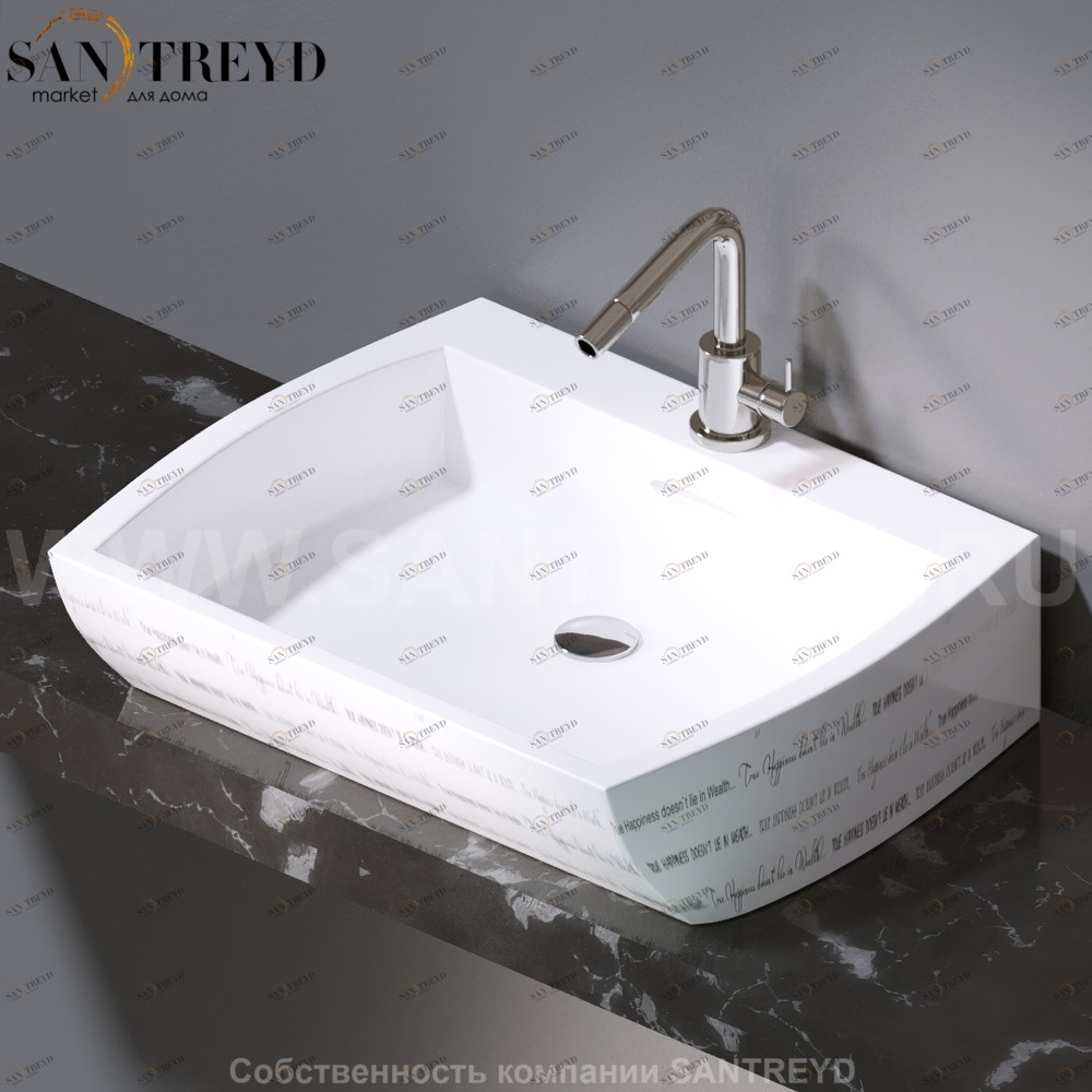 L282.420P Накладная раковина на столешницу  овальная A. e T. Italia SQUARE AeT ITALIA